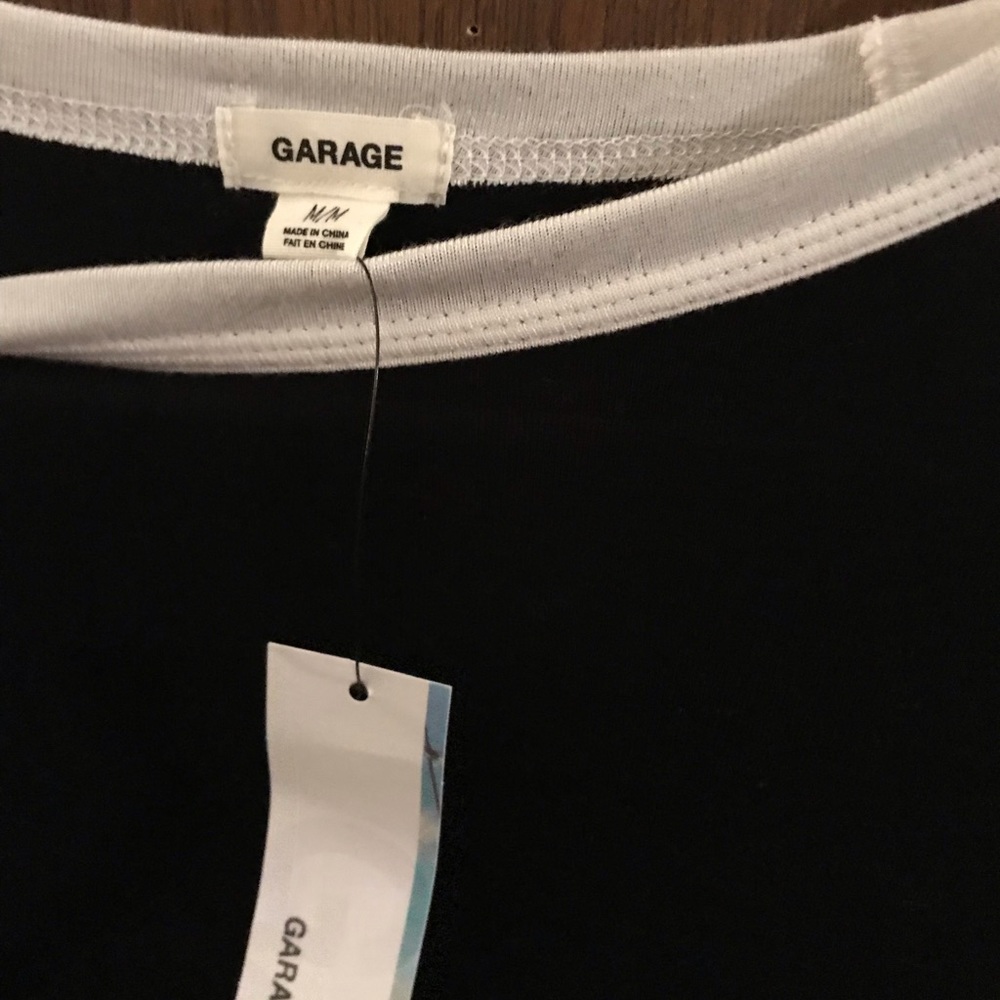 NWT Black and White Garage Long Sleeve Top - Picture 7 of 8